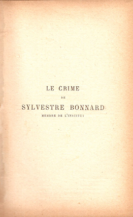 Le crime de Sylvestre Bonnard membre de l'Institut