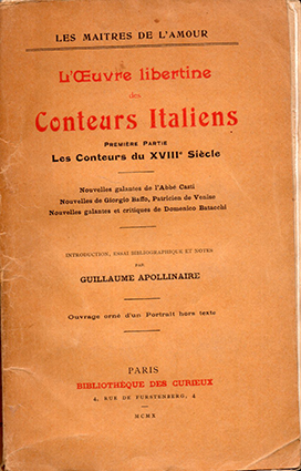 L'oeuvre libertine des conteurs italiens.