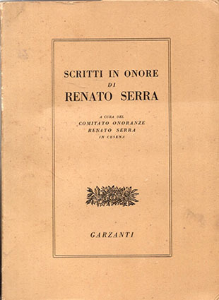 Scritti in onore di Renato Serra