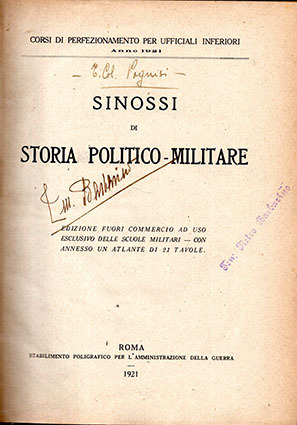 Sinossi di Storia politico-militare