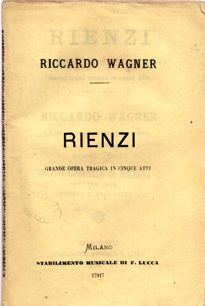 Rienzi l’Ultimo dei Tribuni