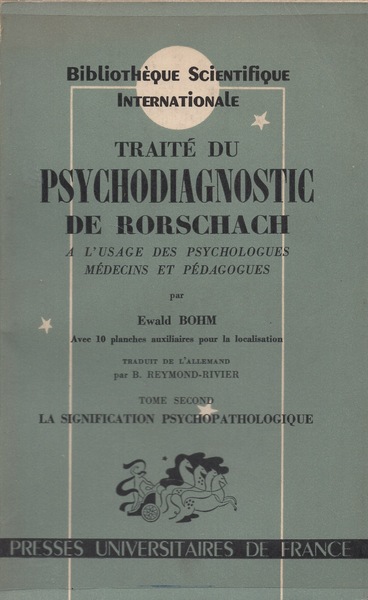 Traité du Psychodiagnostic de Rorschach