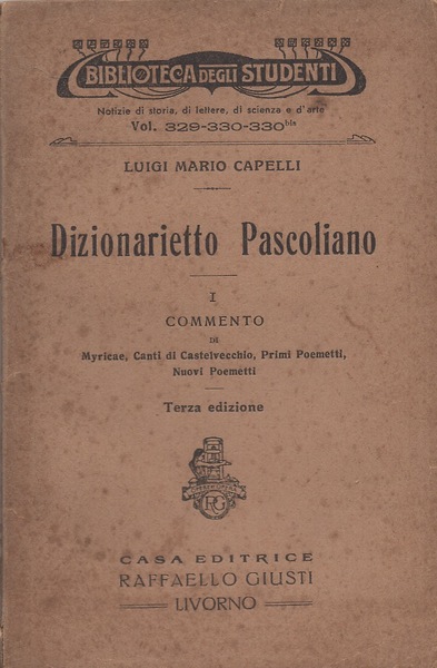 Dizionarietto Pascoliano I