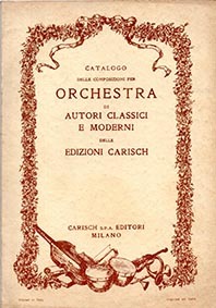 Catalogo delle composizioni per orchestra di autori classici e moderni