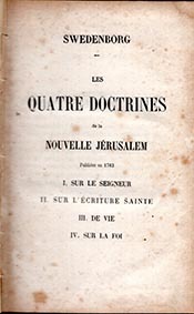 Les quatre doctrines de la Nouvelle Jèrusalem publiées en 1763