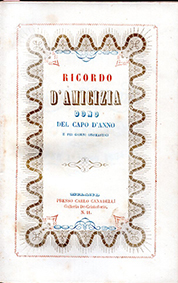 Ricordo d'amicizia Strenna per l'anno 1854 - Dono del Capo …