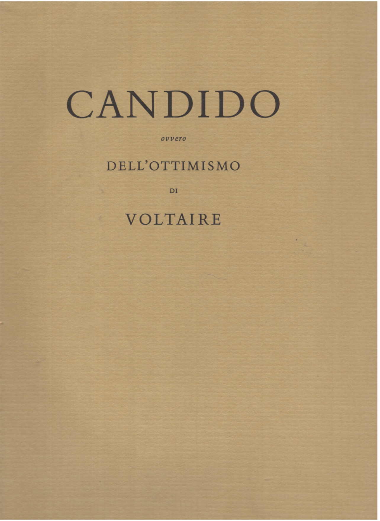 Candido ovvero dell'ottimismo