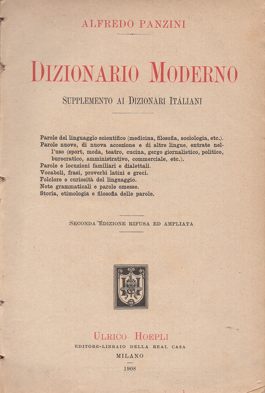 Dizionario moderno. Supplemento ai Dizionari italiani