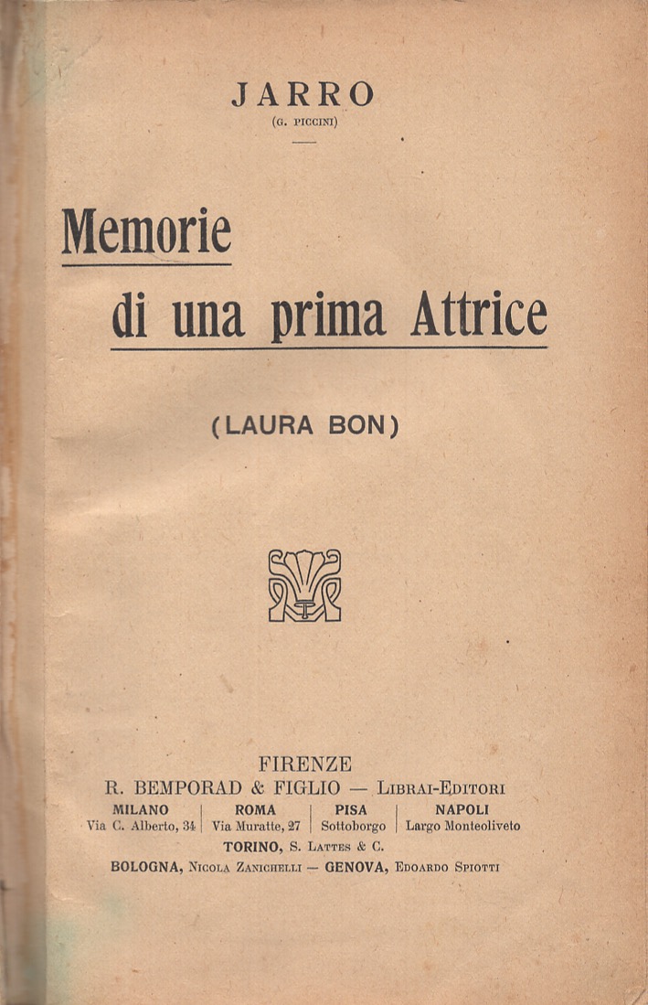 Memorie di una prima attrice (Laura Bon)