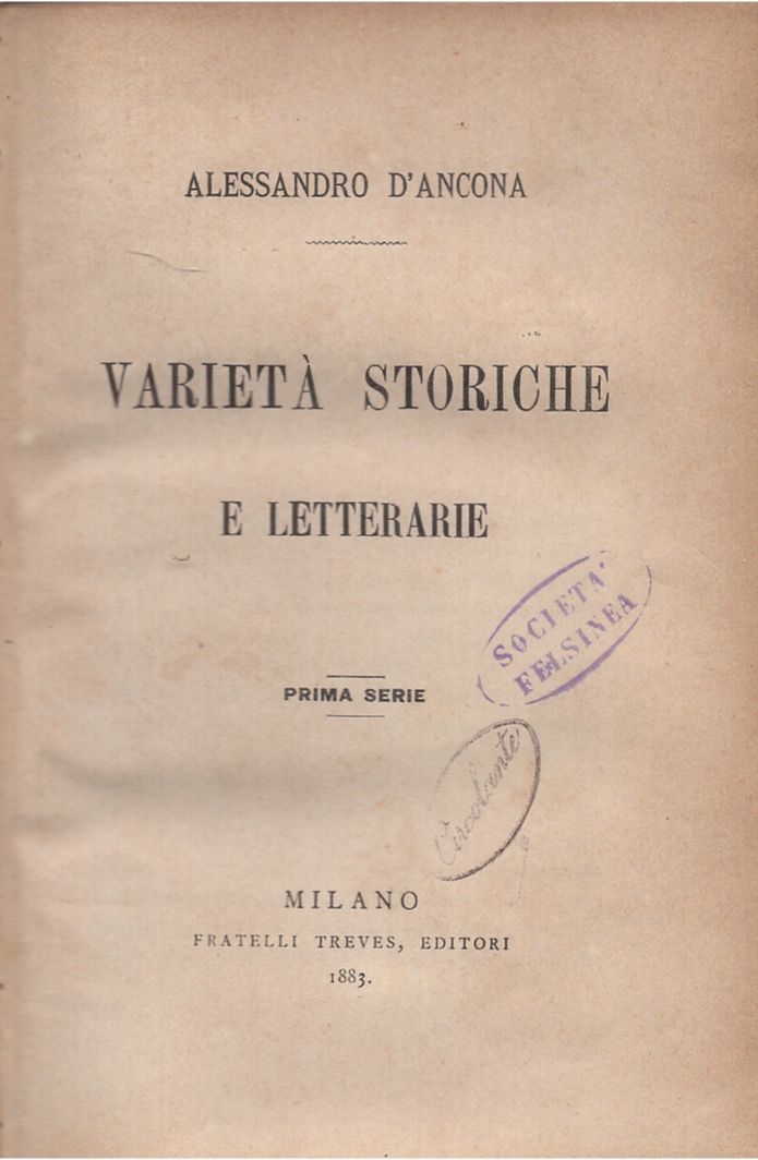 Varietà storiche e letterarie