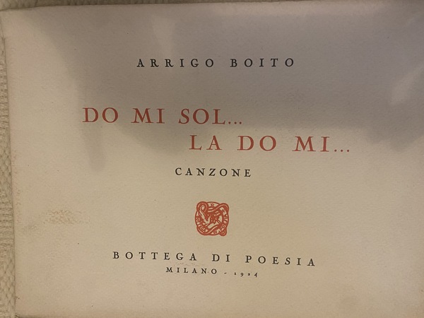 Do mi sol.la do mi. Canzone. Riproduzione in facsimile dell'autografo …