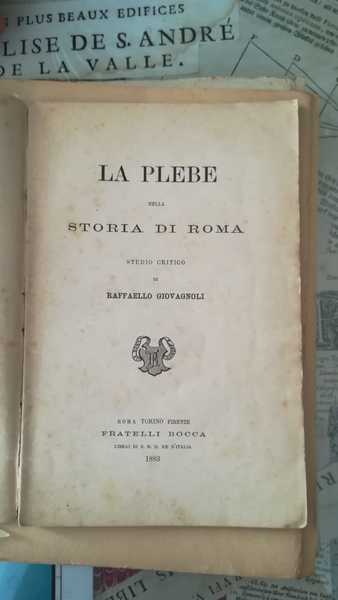 La plebe nella storia di Roma. Studio critico