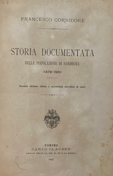 Storia documentata della popolazione di Sardegna (1479-1901)