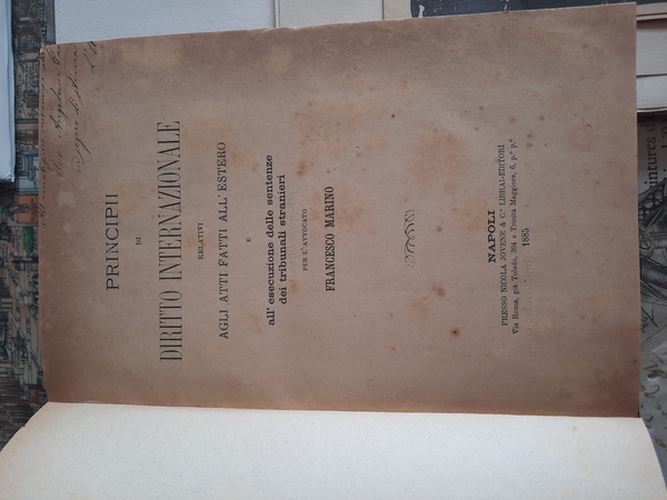 Principii di diritto internazioanle relativi agli atti fatti all'estero e …