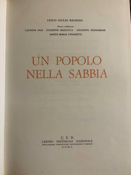 Un popolo nella sabbia