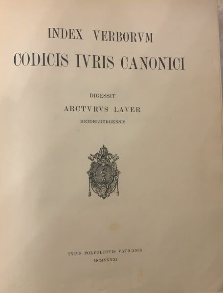 Index verborum codicis iuris canonici