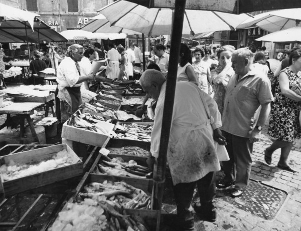 Roma il mercato di Campo de' Fiori