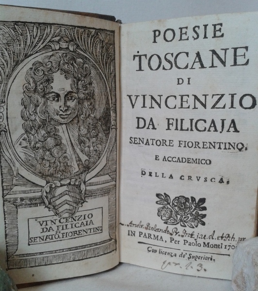 POESIE TOSCANE di Vincenzo Da Filicaja Senatore Fiorentino e Accademico …