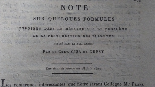 NOTE SUR QUELQUES FORMULES Exposes dans le Mmoire sur le …