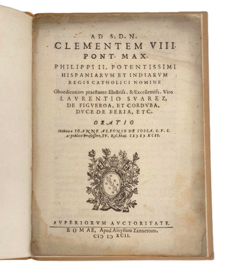 Ad Clementem VIII Pont. Max. Philippi II Hisp. et Indiarum …