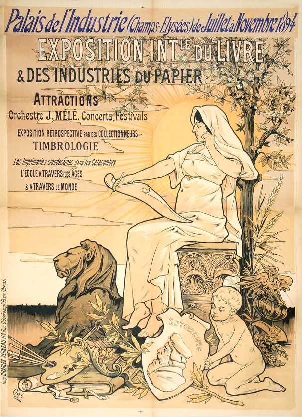 Affiche originale - Exposition Int.le du livre.