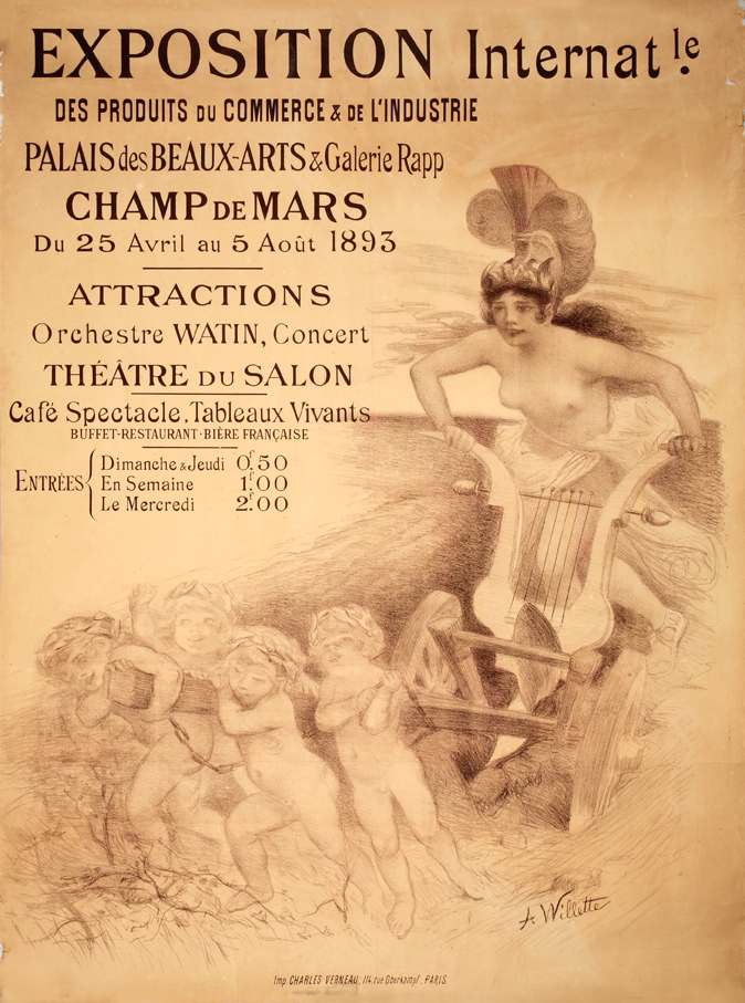 Affiche originale - Exposition Internat.le des produits du commerce &amp;amp; …