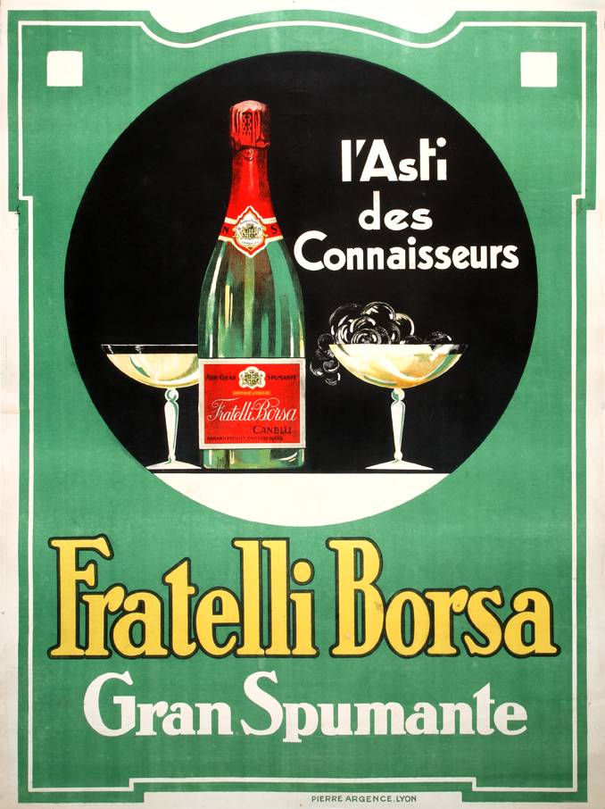 Affiche originale - Fratelli Borsa Gran Spumante.