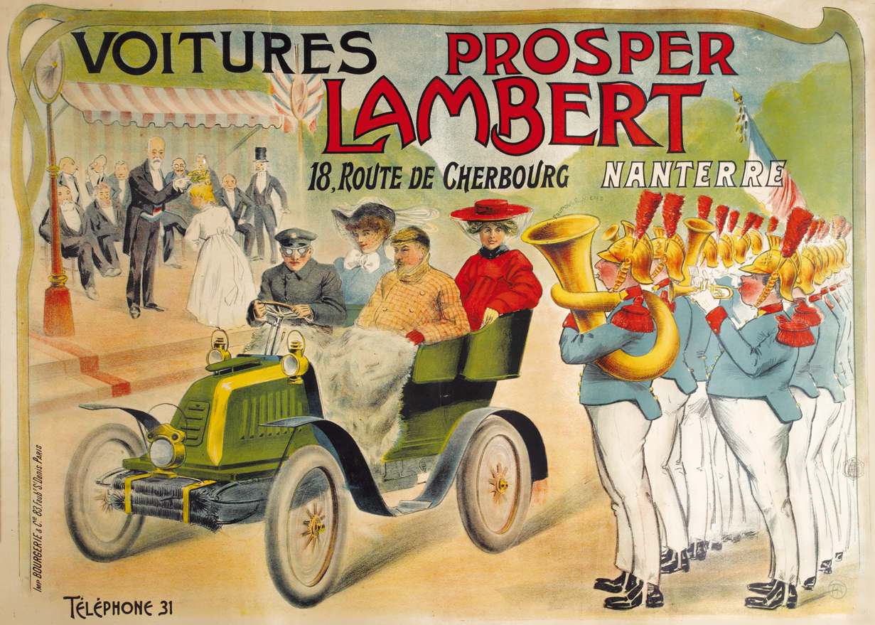 Affiche originale - Voitures Prosper Lambert,