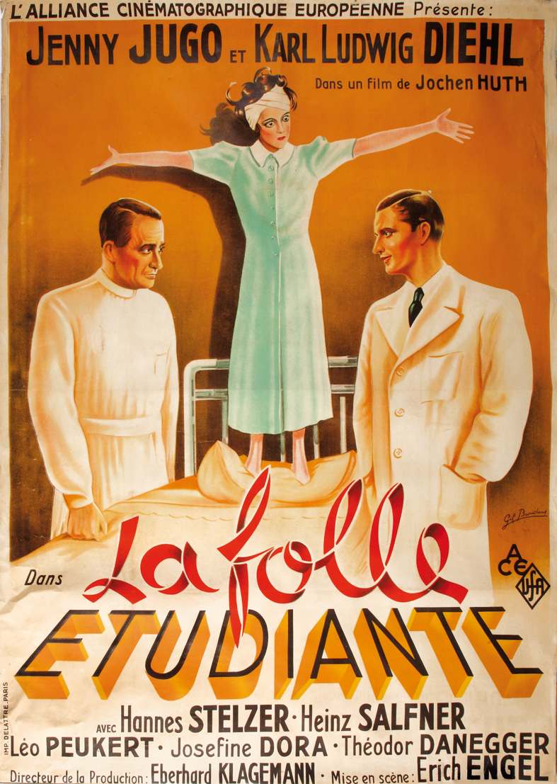 Affiche originale-La folle etudiante.