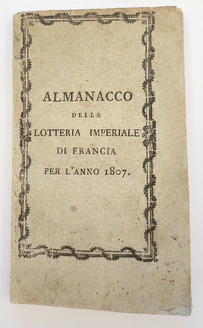Almanacco della lotteria imperiale adattato alle sorti delle ruote di …