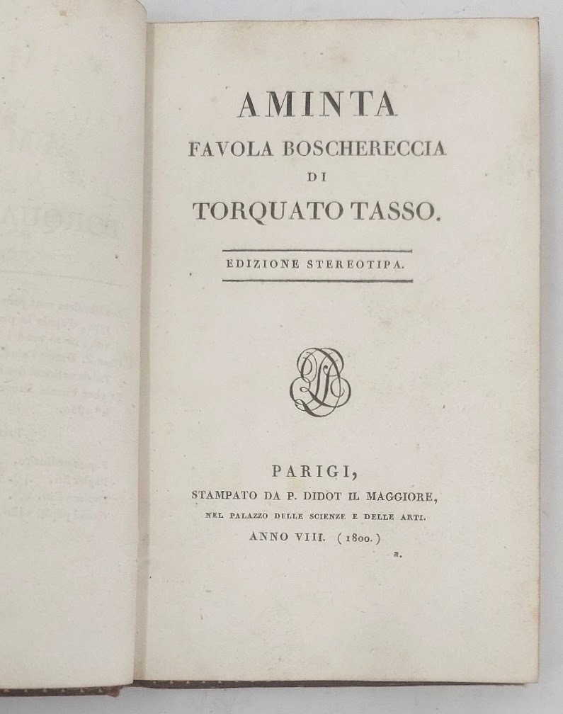 Aminta. Favola boschereccia.