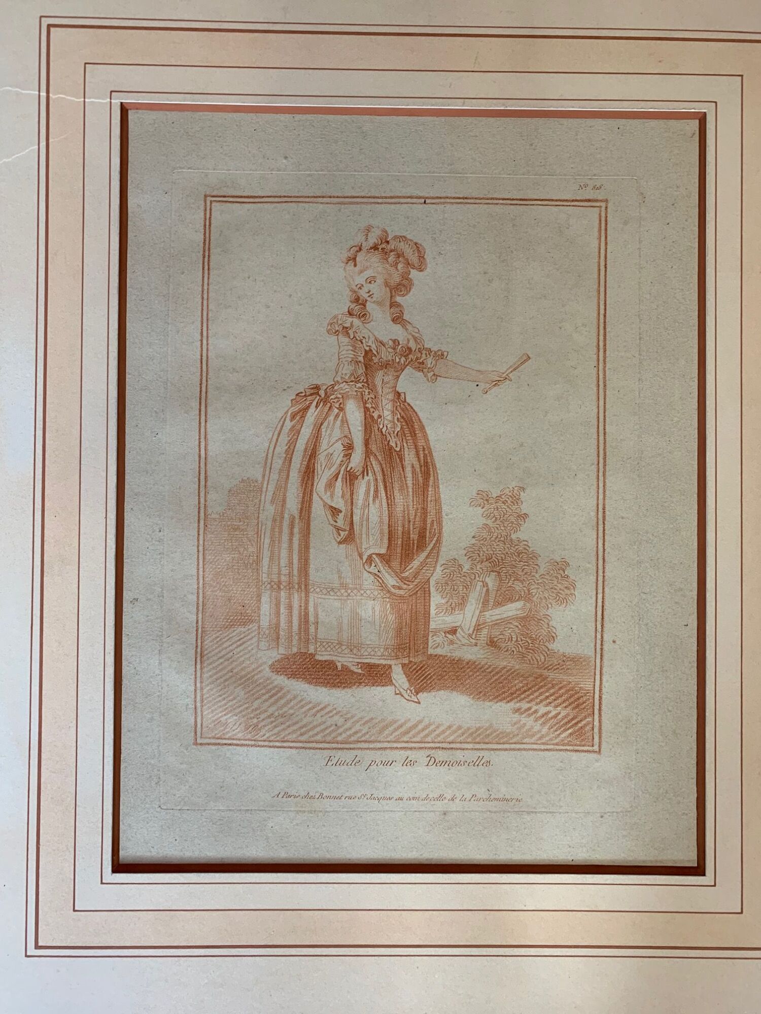 &amp;nbsp;Etude pour les Demoiselles, n. 818: fanciulla con ventaglio.&amp;nbsp;