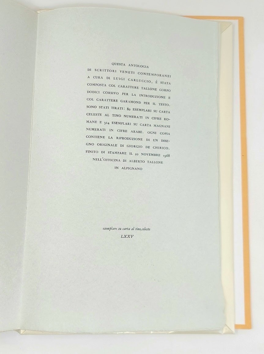 Antologia di Scrittori VENETI contemporanei.&amp;nbsp;Testi scelti e note bibliografiche a …