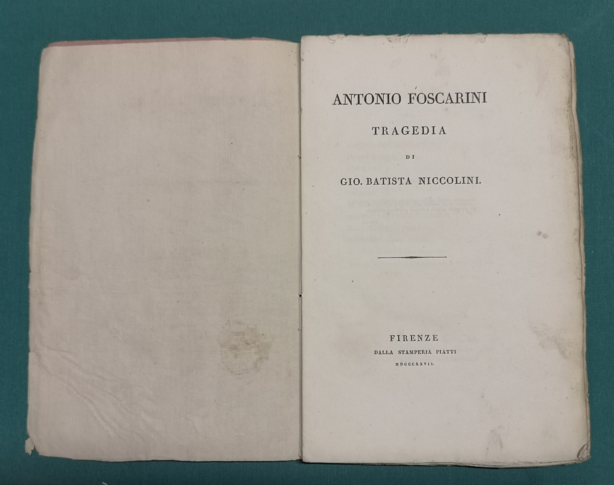 Antonio Foscarini. Tragedia.