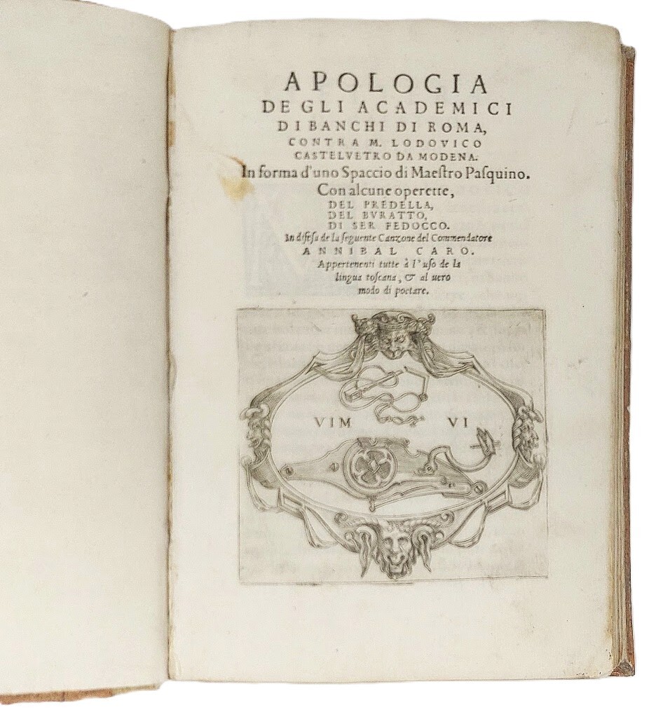 Apologia de gli Academici di Banchi di Roma contra M. …