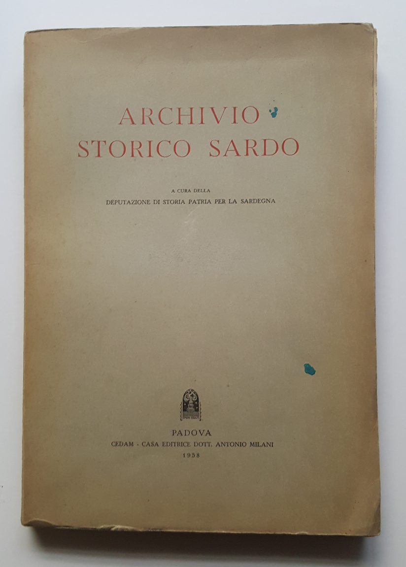 Archivio Storico Sardo. 1958.