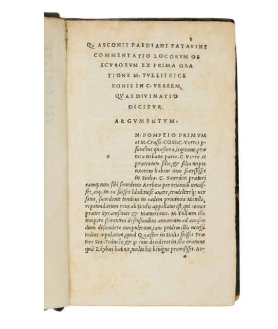Asconii Paediani Expositio in IIII orationes M. Tullii Cic. &amp;nbsp;contra …