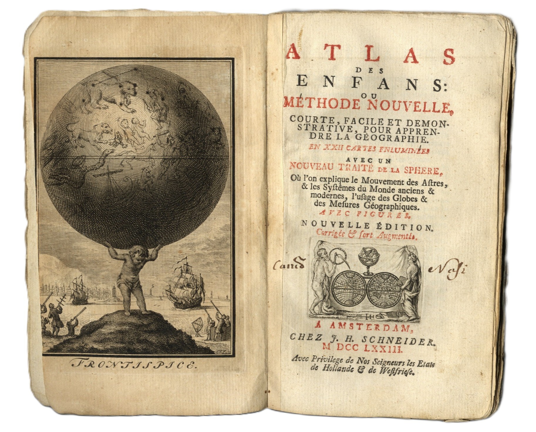 Atlas des enfans ou methode nouvelle... pour apprendre...la G&amp;eacute;ographie en …