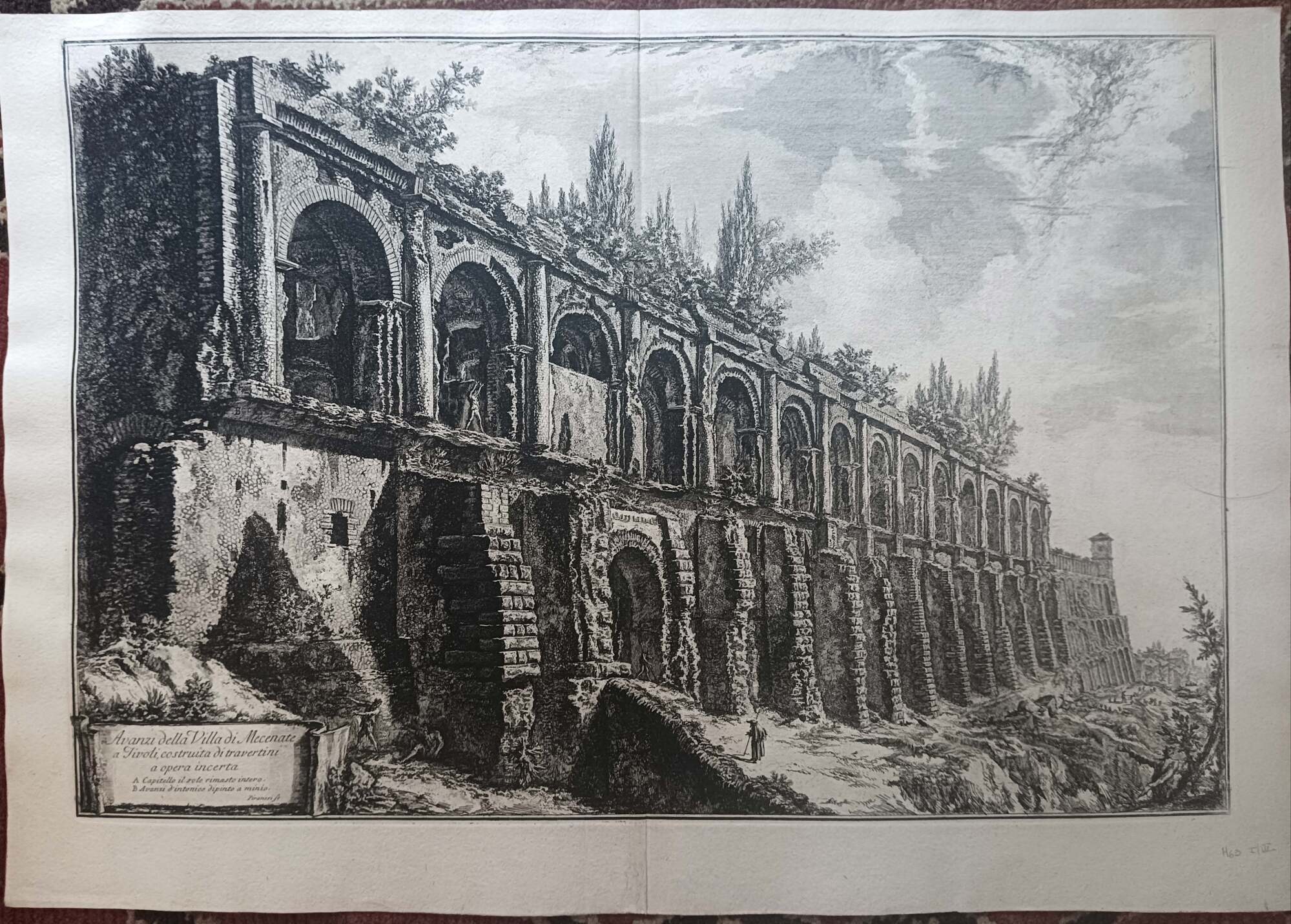 Avanzi della Villa di Mecenate a Tivoli, costruita di travertini …