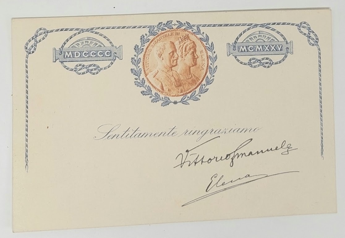 Biglietto di ringraziamento.