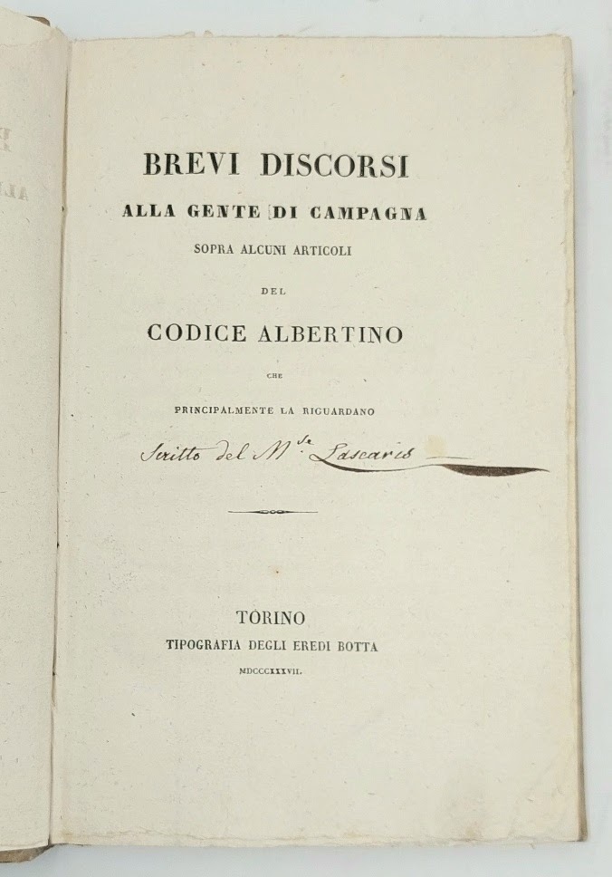 Brevi discorsi alla gente di campagna sopra alcuni articoli del …