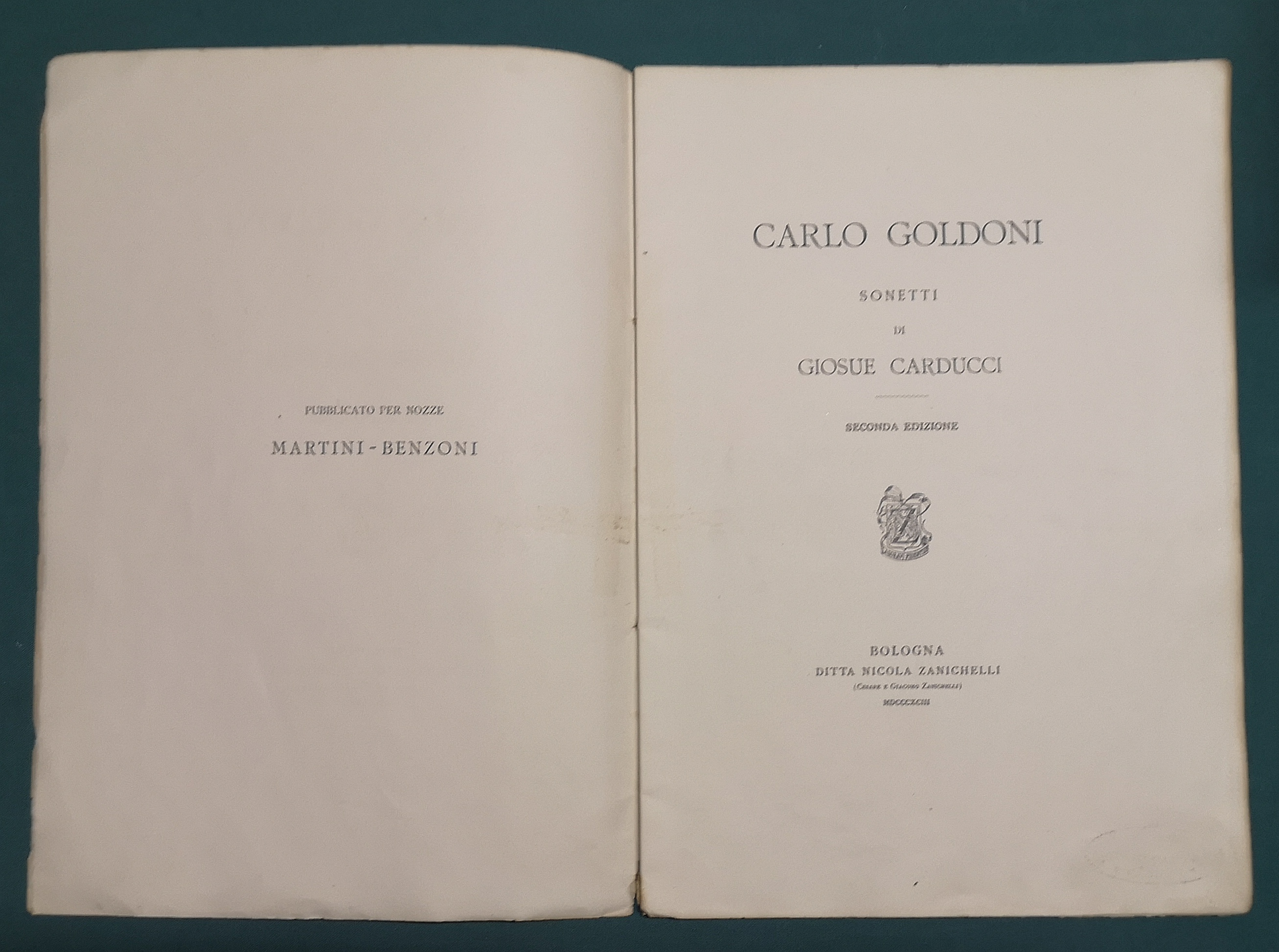 Carlo Goldoni, sonetti di G.C.