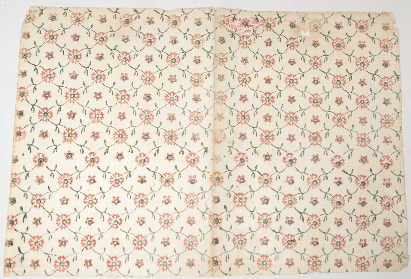 Carta a fiori settecentesca.