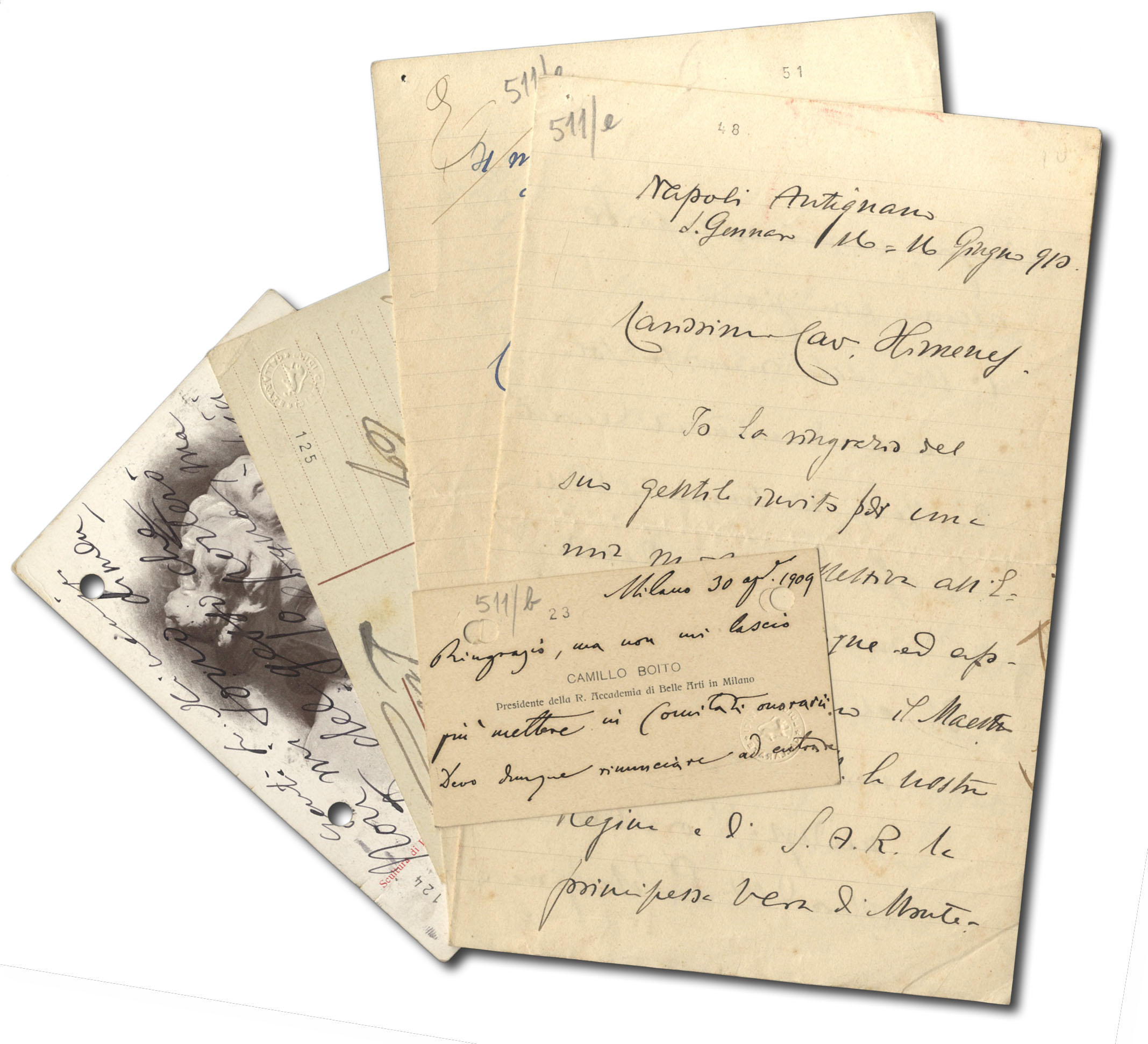 Carteggio di pittori e scultori operanti tra la fine dell'800 …