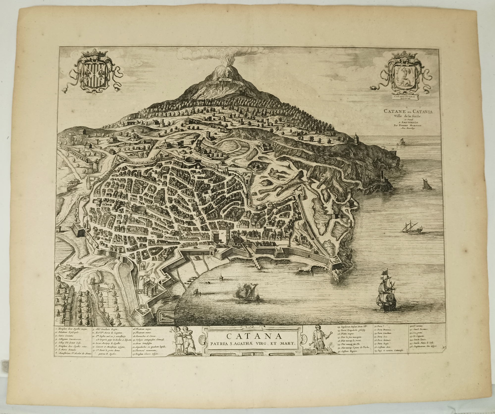 Catane ou Catania Ville de la Sicile/Catana Patria S. Agathae …