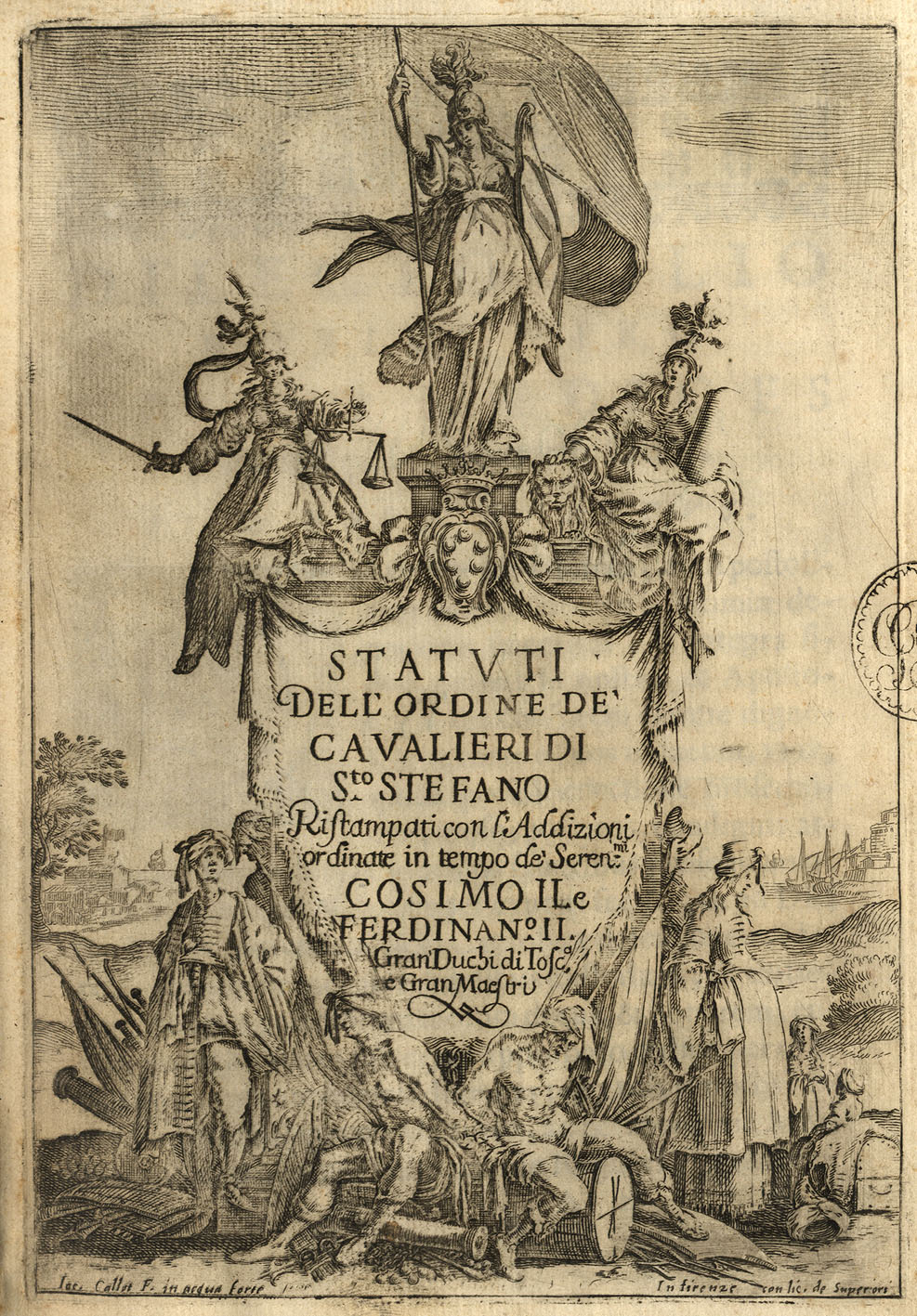 STATUTI DELL'ORDINE DE' CAVALIERI di SANTO STEFANO.