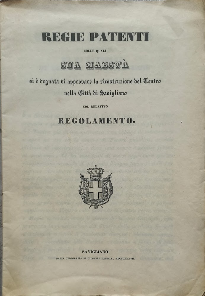 colle quali Sua Maest&amp;agrave; si &amp;egrave; degnata di approvare la …