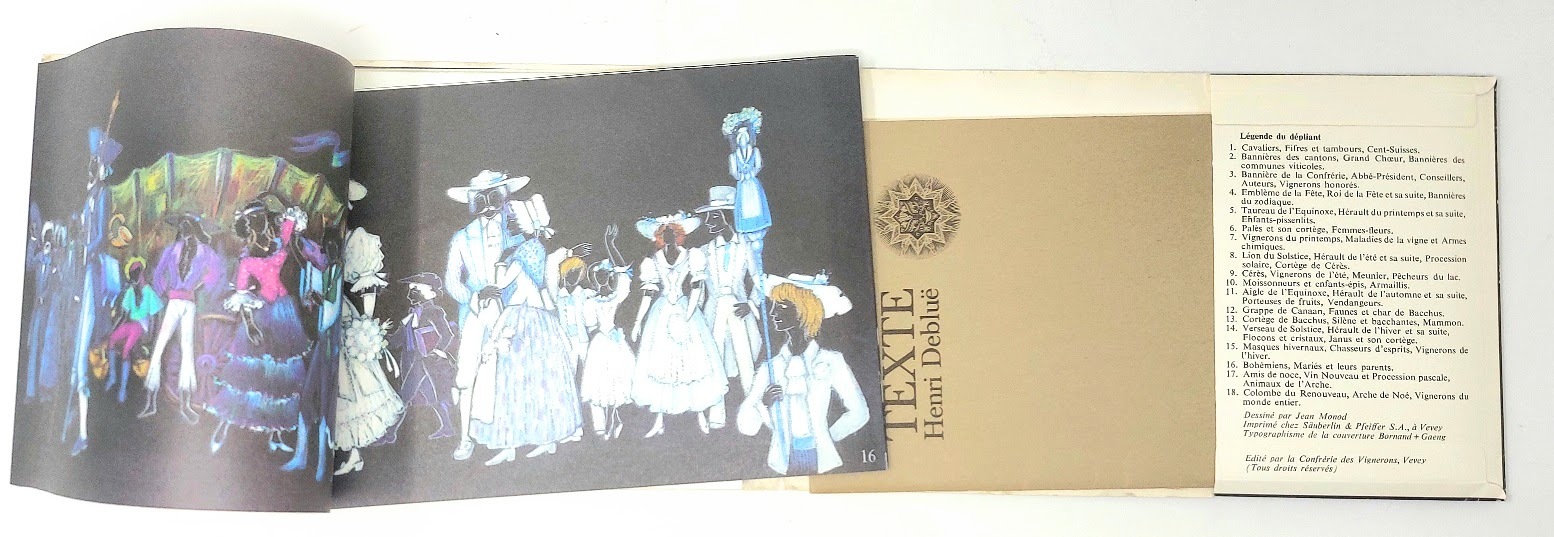 Cort&amp;egrave;ge de la F&amp;ecirc;te des Vignerons. Vevey 1977. Dessin&amp;eacute; par …