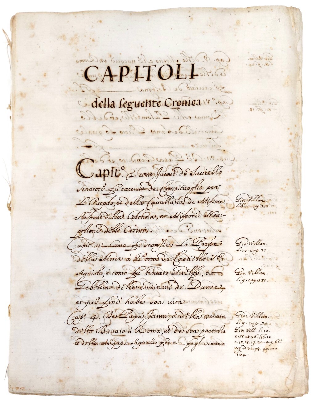 Cronaca delle cose di Roma dall'anno 1327 sino all'anno 1358.