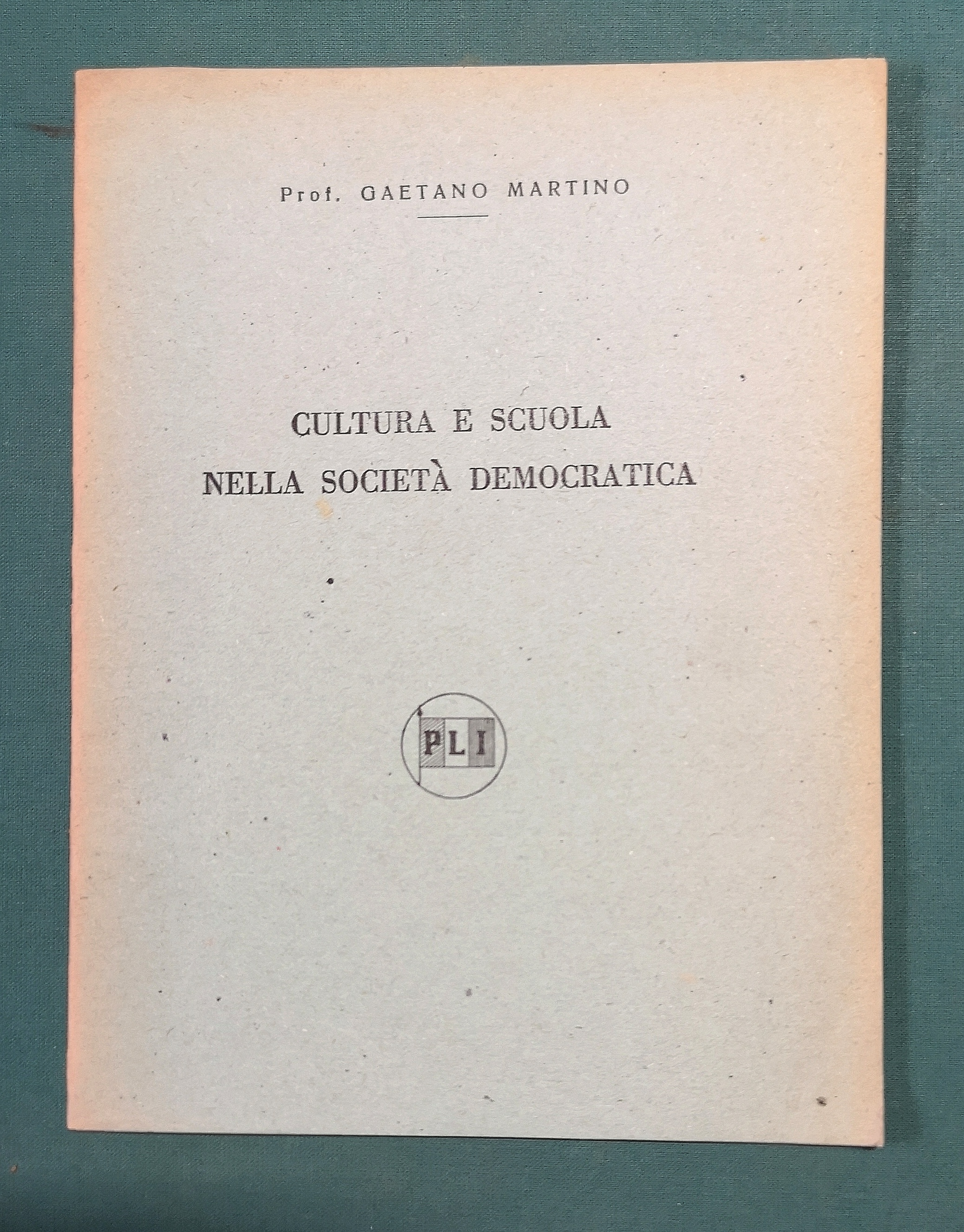 Cultura e scuola nella società democratica.